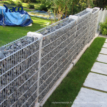 Clôture de gabion de pot de fleur de Gabion de pilier carré de la taille 1.2M